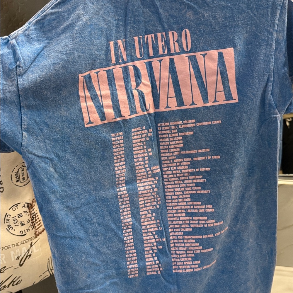 3 pack Nirvana Graphic Distressed T-Shirt MED - Picture 6 of 7